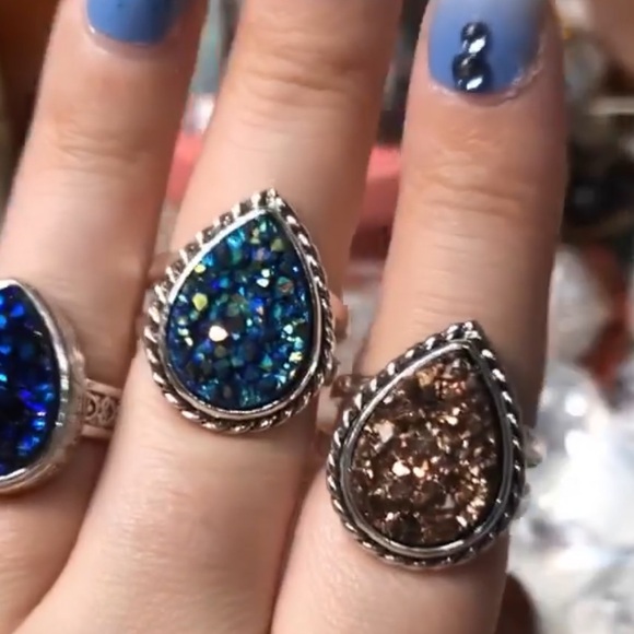 💍DRUZY Sparkling Baby Blue Ring! - Picture 2 of 2